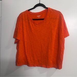 Old Navy Women's Bright Orange Short Sleeve Tee